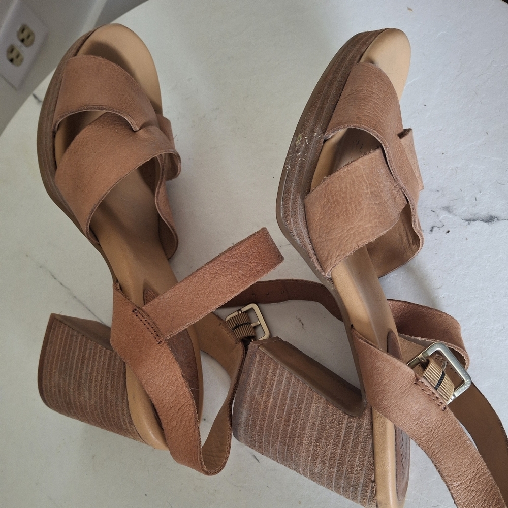 Kork-Ease Brown Strappy Heels